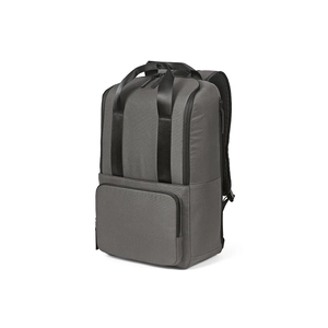 Sac à dos 18l en polyester recyclé 600D - compartiment pour PC portable et sangle trolley personnalisable