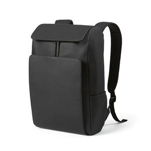 Sac à dos 20l en PU recyclé avec poche pour ordinateur portable au dos - deux poches frontales personnalisable