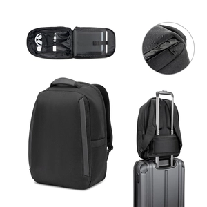 Sac à dos antivol, en twill avec revêtement hydrofuge et polyester recyclé haute densité 600D, pour ordinateur portable de 17. 3"