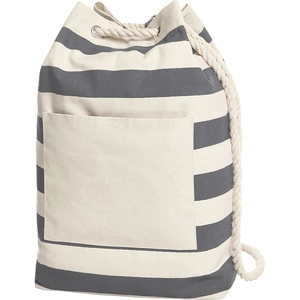 Sac à dos BEACH en coton style marinière personnalisable