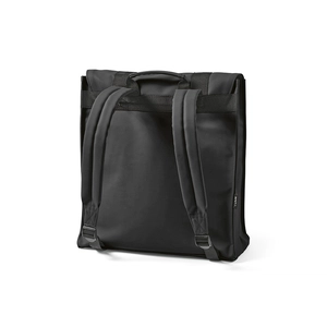 Sac à dos en PU recyclé 22l avec fermeture par boucles - compartiement pour PC portable personnalisable