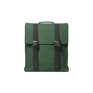 Sac à dos en PU recyclé 22l avec fermeture par boucles - compartiement pour PC portable personnalisable