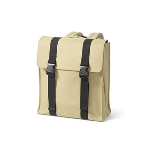 Sac à dos en PU recyclé 22l avec fermeture par boucles - compartiement pour PC portable personnalisable