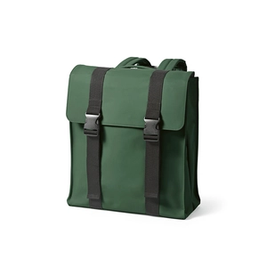 Sac à dos en PU recyclé 22l avec fermeture par boucles - compartiement pour PC portable personnalisable