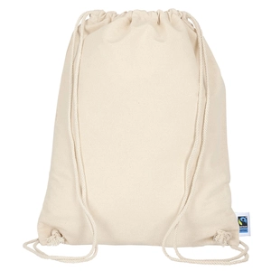 Sac à dos Fairtrade 100% coton avec fermeture à cordon de serrage personnalisable