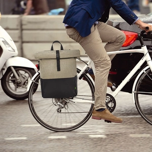 Sac à dos vélo en RPET - sac à dos adaptable sur vélo personnalisable