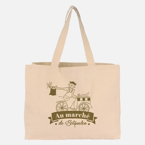 Sac avec soufflet 12 cm - coton 220 gr personnalisable