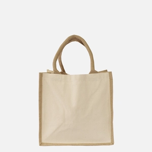 Sac cabas en jute avec faces en coton 320 gr personnalisable