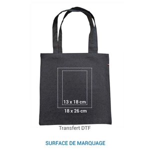 Sac coton made in France en matière recyclé - 160 gr/m2 personnalisable