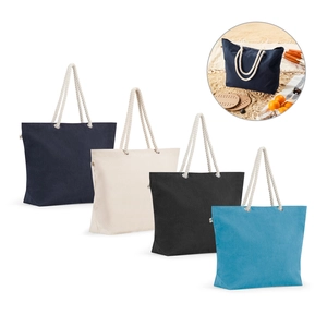 Sac de plage en coton recyclé (70 %) et polyester recyclé (30 %) (220 g/m²) personnalisable