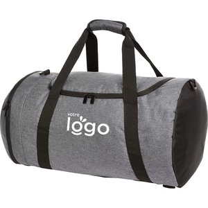 Sac de sport ou voyage tendance gris chiné personnalisable