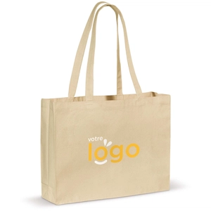 Sac en coton avec soufflet certifié OEKO-TEX 280g.m2 personnalisable