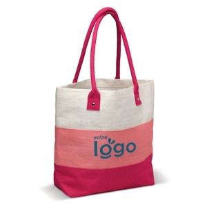 Sac en toile de jute 340gr - idéal pour shopping ou la plage personnalisable