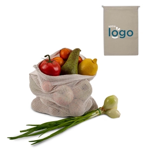 Sac filet à légumes 30x40cm - 100% coton OEKOTEX personnalisable