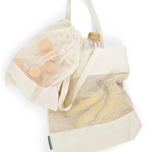 Sac filet MARCEL, sac à légumes en coton recyclé personnalisable