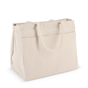 Sac fourre-tout en coton avec fermeture éclair personnalisable