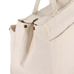 Sac fourre-tout en coton avec fermeture éclair personnalisable