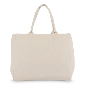 Sac fourre-tout en coton avec fermeture éclair personnalisable