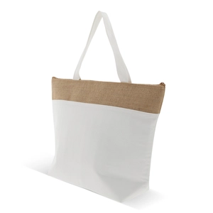 Sac isotherme de plage en coton et jute - idéal pour le shopping personnalisable