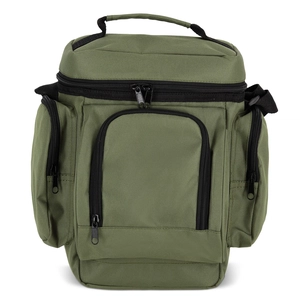 Sac isotherme en PET recyclé 600D avec nombreuses poches personnalisable