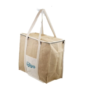 Sac isotherme ISONATUR, 100% en jute et coton recyclé personnalisable