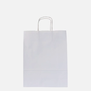 Sac papier kraft 100gr lisse avec anses torsadées personnalisable