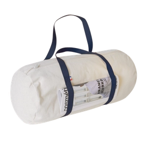 Sac polochon confectionné et tissé en France - coton recyclé 250gr/m2 personnalisable