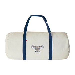 Sac polochon confectionné et tissé en France - coton recyclé 250gr/m2 personnalisable
