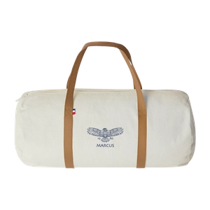 Sac polochon confectionné et tissé en France - coton recyclé 250gr/m2 personnalisable