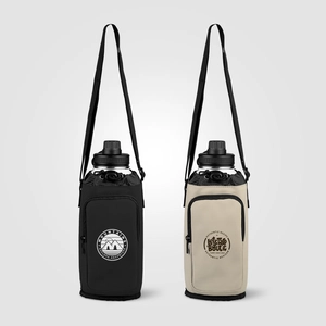 Sac pour bouteille en PU recyclé à fermeture éclair - 1.8 L personnalisable