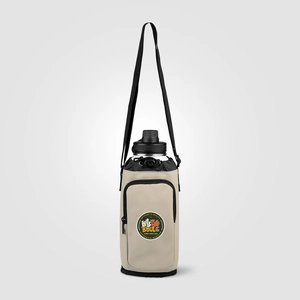 Sac pour bouteille en PU recyclé à fermeture éclair - 1.8 L personnalisable