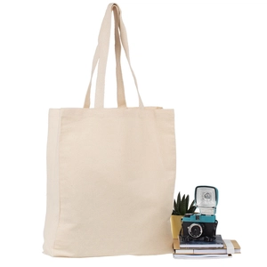 Sac publicitaire 100% coton avec soufflet - Totebag en livraison Express personnalisable