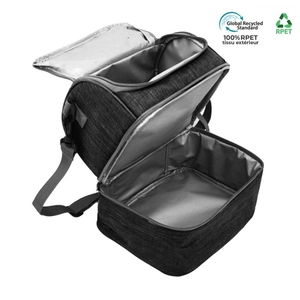 Sac repas isotherme 2 compartiments en PET recyclé personnalisable