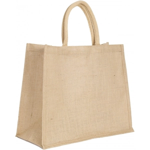 Sac shopping en jute avec anses rondes personnalisable