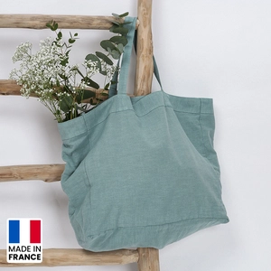 Sac shopping Made in France en lin lavé cultivé en France personnalisable