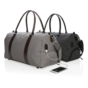 Sac weekend avec port USB - en polyester 600D personnalisable