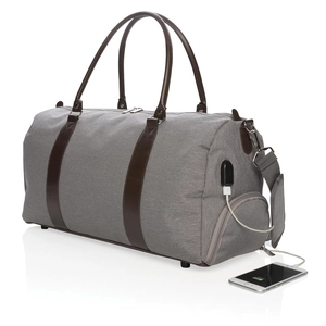 Sac weekend avec port USB - en polyester 600D personnalisable