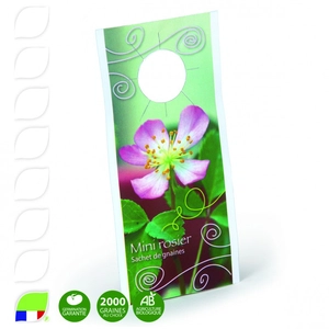 Sachet de graines en collerette de bouteille personnalisable