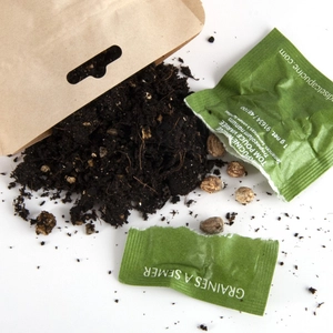 Sachet personnalisé de terre et graines - kit de plantation personnalisable