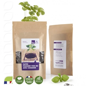 Sachet personnalisé de terre et graines - kit de plantation personnalisable