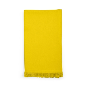 Serviette de plage en coton recyclé 250g/m2 avec franges - Dimension 80x180 cm personnalisable