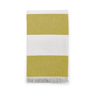 Serviette de plage en coton recyclé 350g/m2 avec franges - Dimension 80x160 cm personnalisable