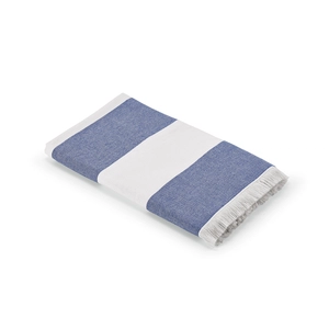 Serviette de plage en coton recyclé 350g/m2 avec franges - Dimension 80x160 cm personnalisable