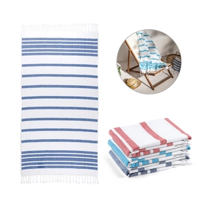 Serviette de plage en coton recyclé et polyester recyclé 180 g/m² personnalisable