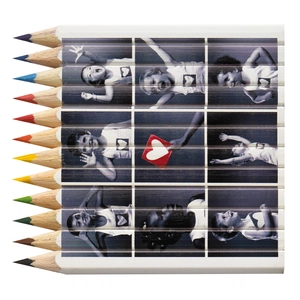 Set de 12 crayons 8,7cm personnalisable