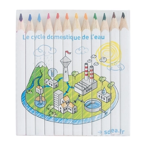 Set de 12 crayons 8,7cm personnalisable