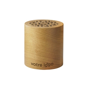 Set de 2 enceintes en bois Bluetooth 4.0 WOODSTOCK personnalisable