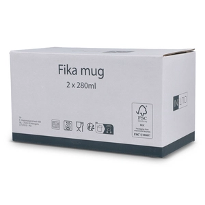 Set de 2 mugs en céramique de 280 ml chacun personnalisable