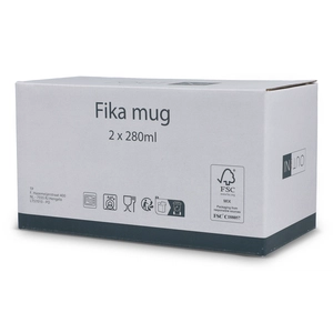 Set de 2 mugs en céramique de 280 ml chacun personnalisable