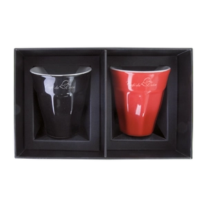 Set de 2 tasses expresso 8 cl dans coffret cadeau personnalisable